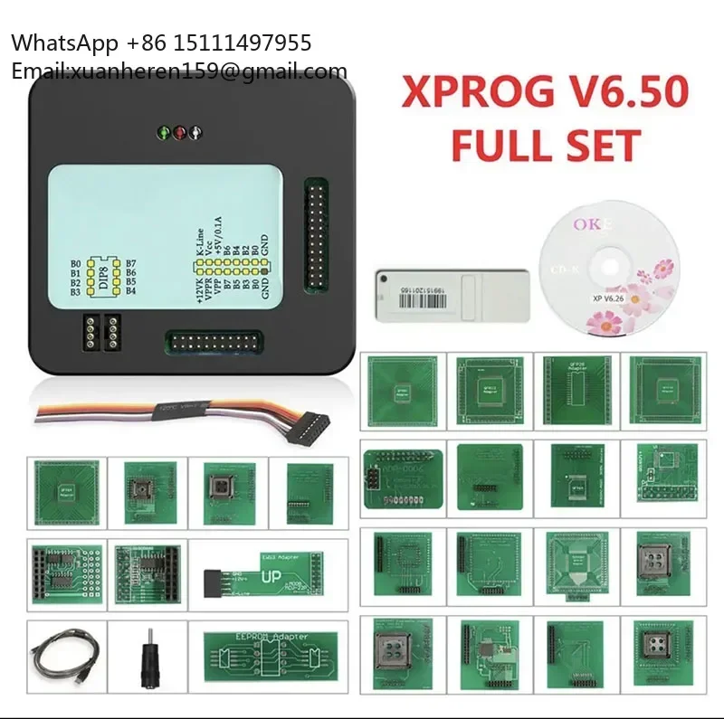 X-PROG M 6.50 ECU Programmer Full Adapters ECU Chip Tunning Tool XPROG V6.50 Add More New Authorization Than V6.26