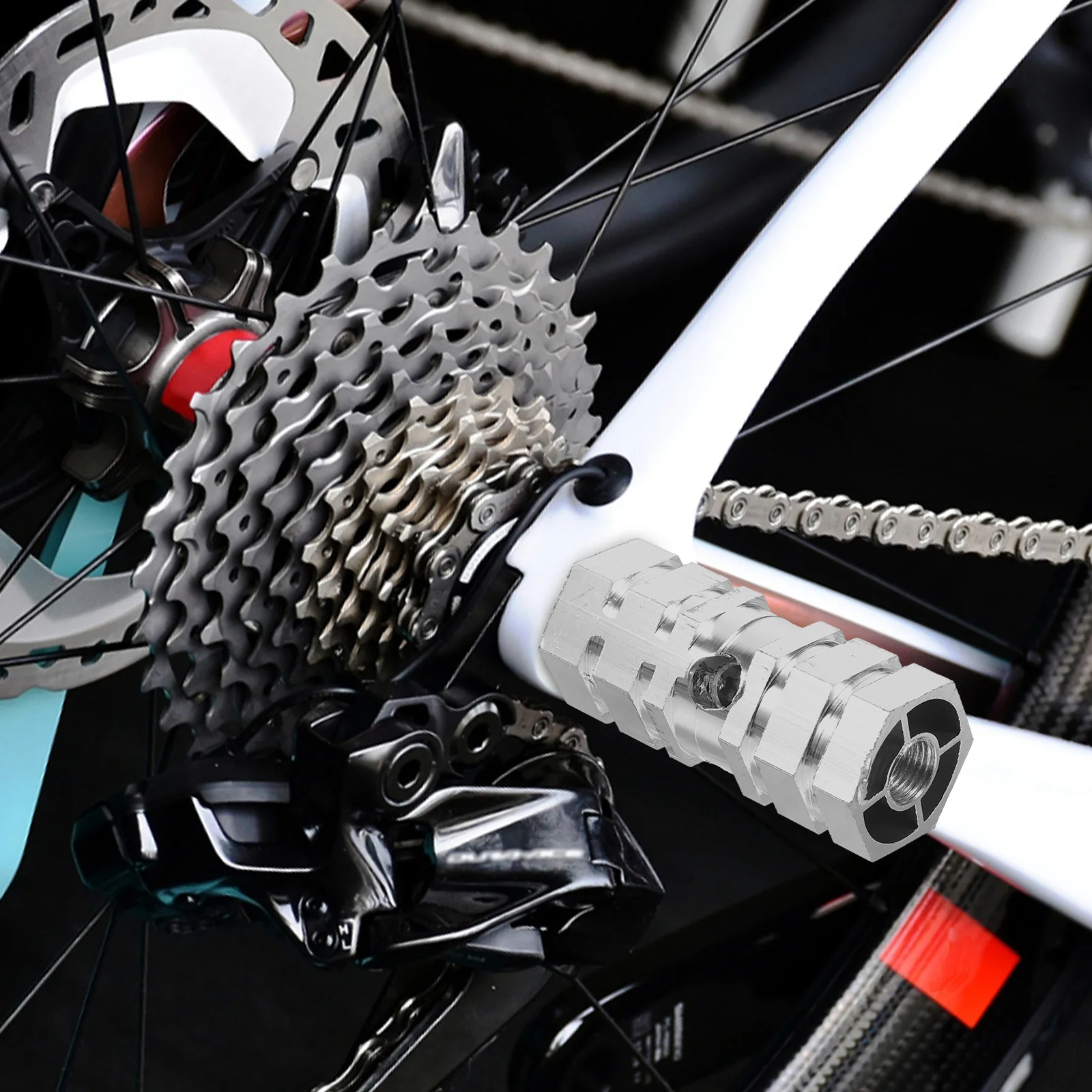 

Bicycle Pedals Aluminum Alloy Footpegs 9.5Mm 10Mm Axle For Mountain Bike Stunt Peg Cylinder Black Cycling Riding Accessory