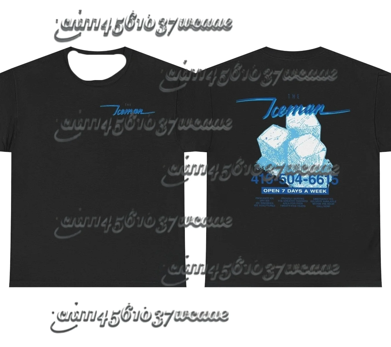 Drake Iceman Merch T-shirt Blue Iceman Black Tee Oversized Streetwear Y2k Short Sleeve Female Male Clothing Tee Family Matching
