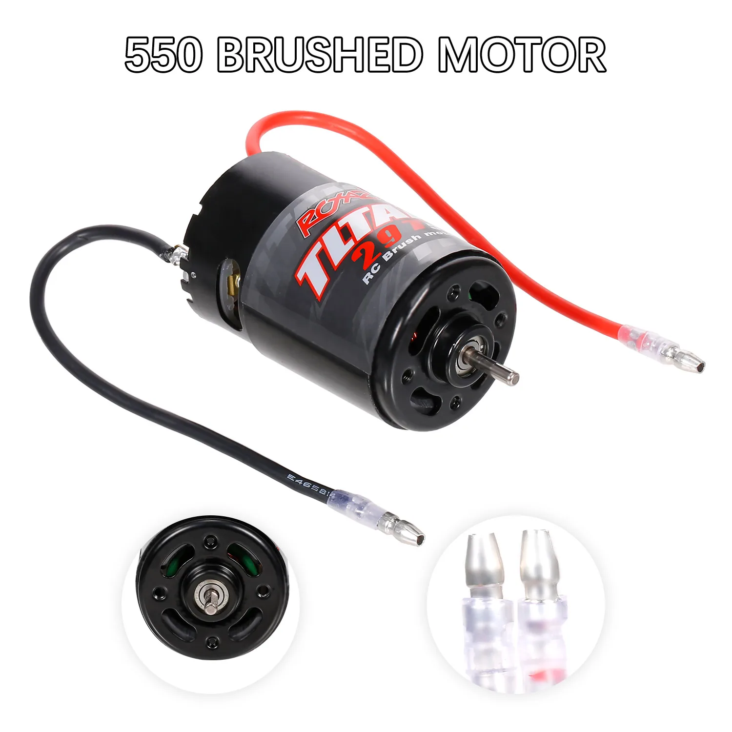 Motor cepillado 12T 21T 29T 35T 55T 550 resistente al agua para 1/10 RC Crawler Axial SCX10 II III AXI03007 90046 Traxxas Slash TRX4 TRX6