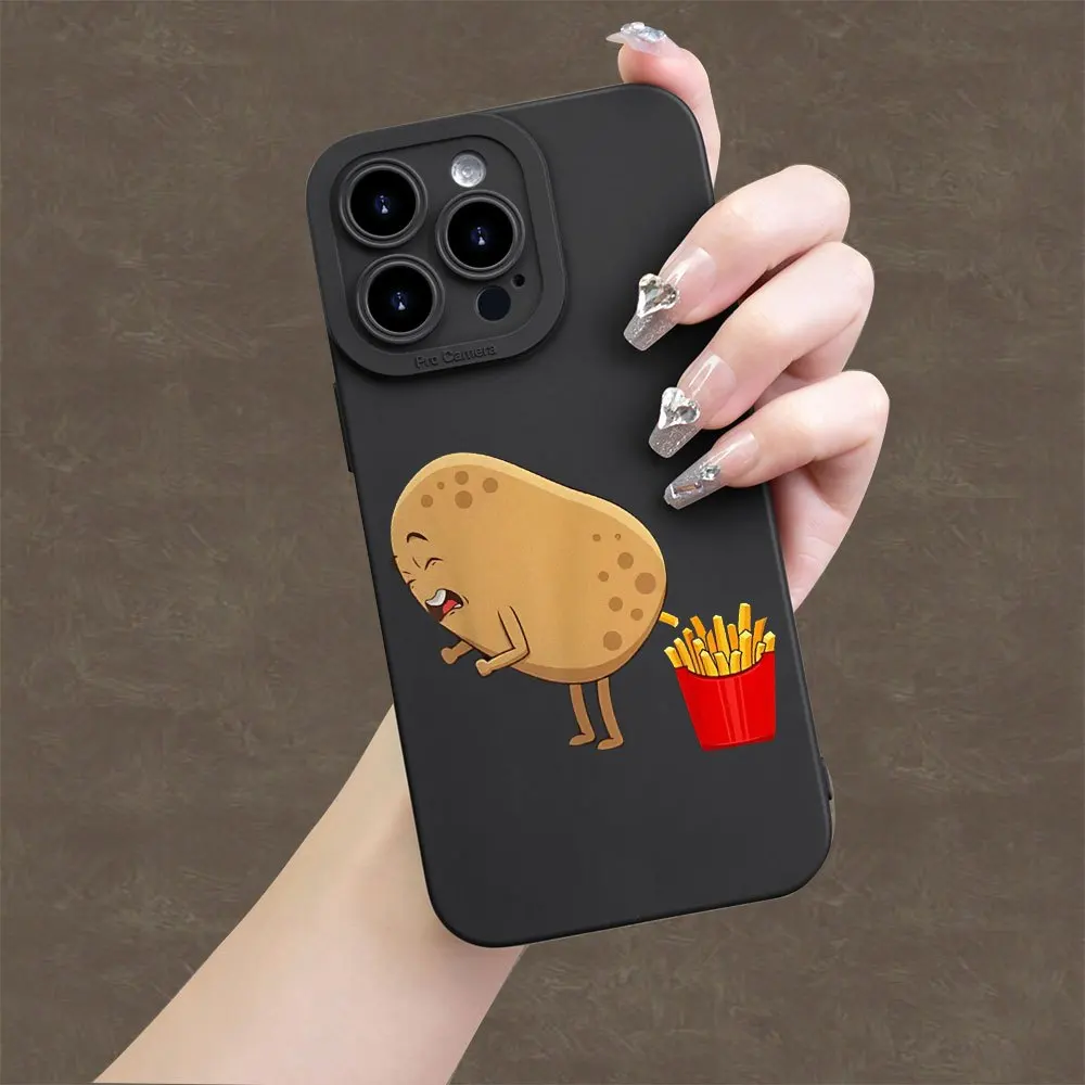 

Cute Potato Cola Pattern Phone Case For Samsung Galaxy S25 S24 S22 S23 S21 Ultra FE Plus A36 A56 A35 A55 A54 A34 A33 A15 Cover