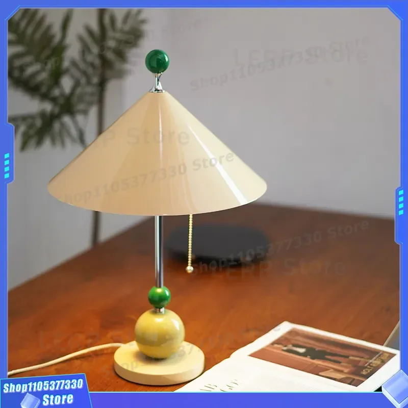 Creative Memphis Style Umbrella Table Lamp Dopamine Color Kids Room Decor Italian Design Personality Bedside Light for