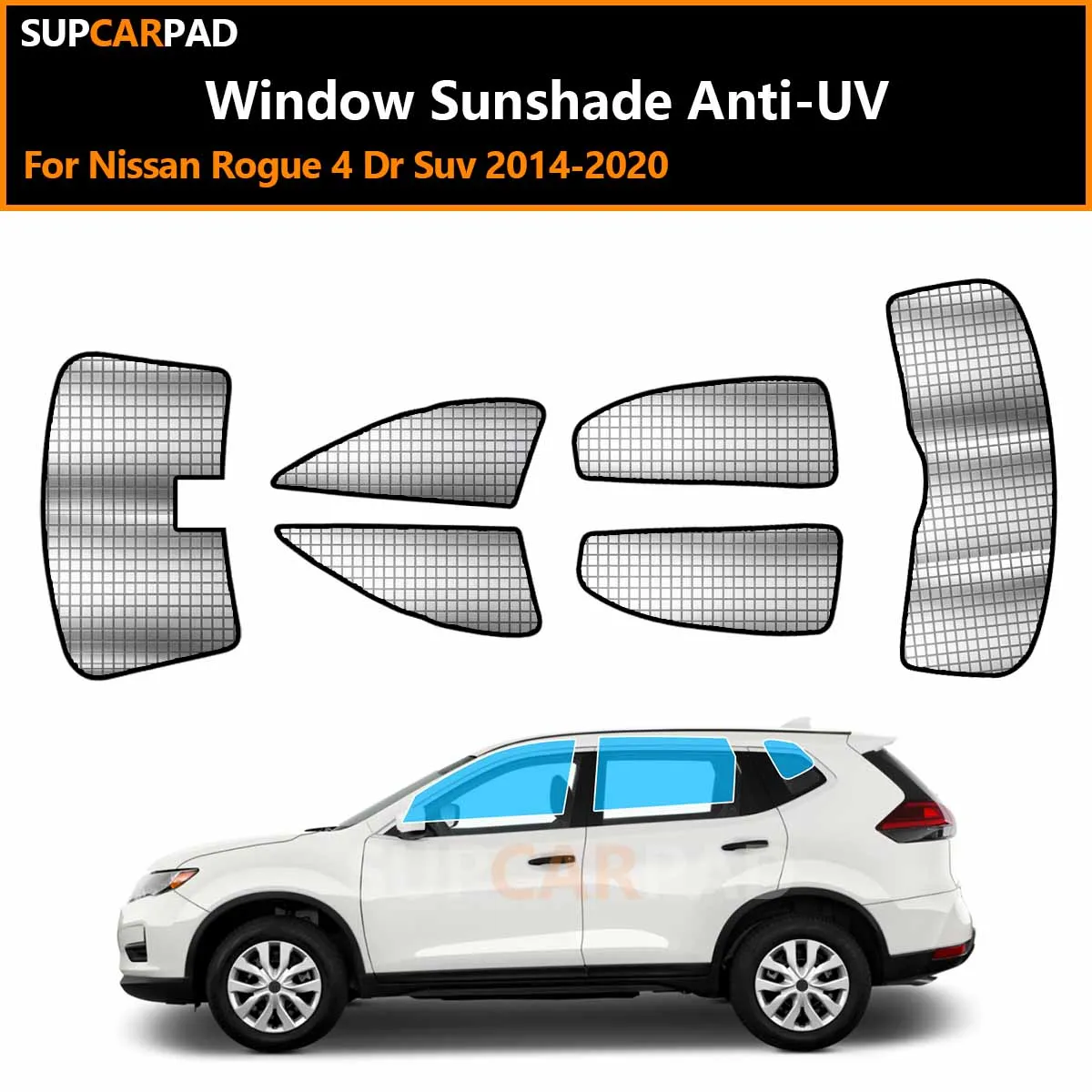 

For Nissan Rogue 4 Dr Suv 2014-2020 Custom Car Window Sunshade Anti-UV Car Sun Window Visors Sunshade Covers Accessories