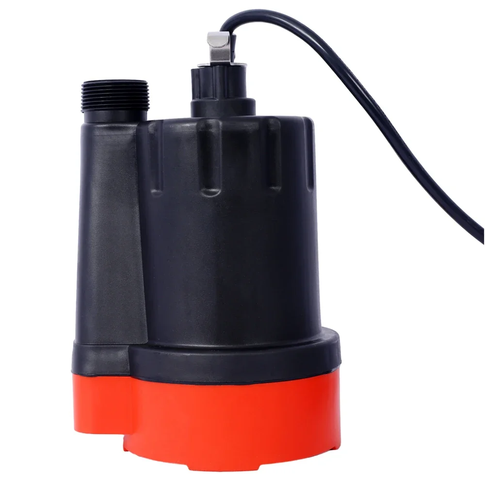 Submersible Water Pump, 1/4HP 2000GPH Thermoplastic Utility Pump Portable Electric Water Pump Sump Pump with 10 Feet Power Cord