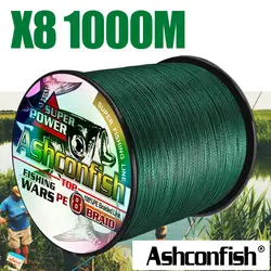 Ashconfish 8 Strands Braided Fishing Line 8 thread cord fishing rope 1000M 8 Braid PE Multifilament Fishing Line Winter 6-300LB
