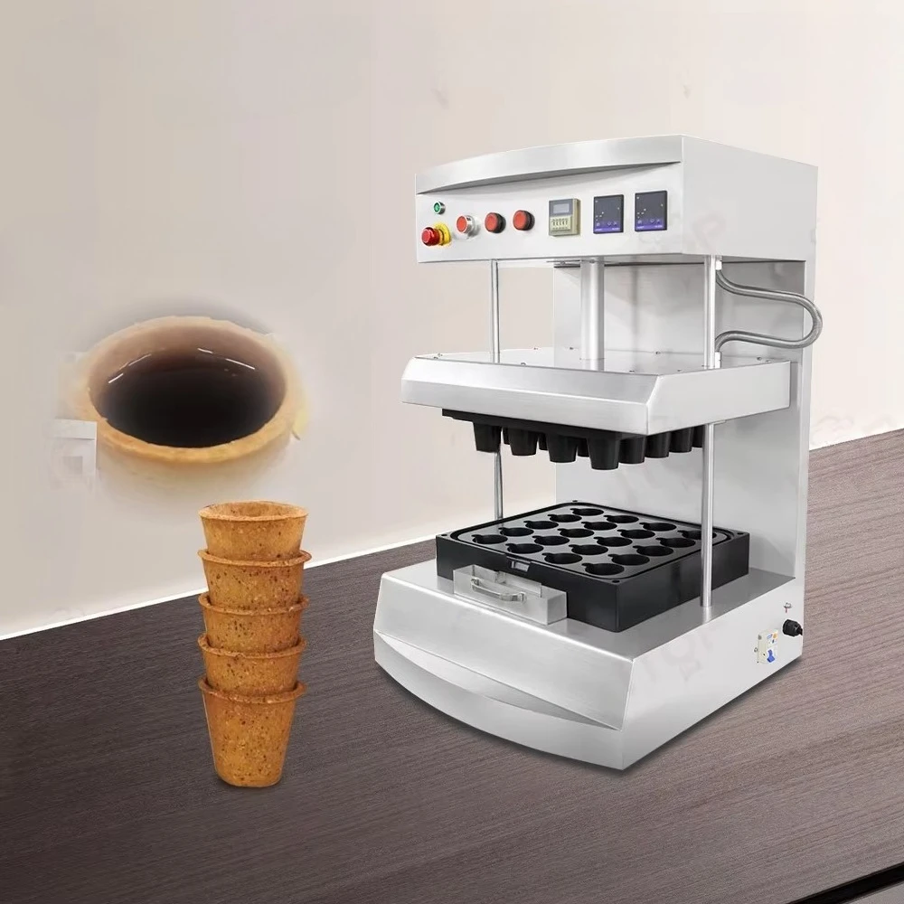Commercial Electric Biscuit Tea Cone Cup Baker Waffle Cup Maker Tart Press Moulding Machines Edible Coffee Cup Making Machine