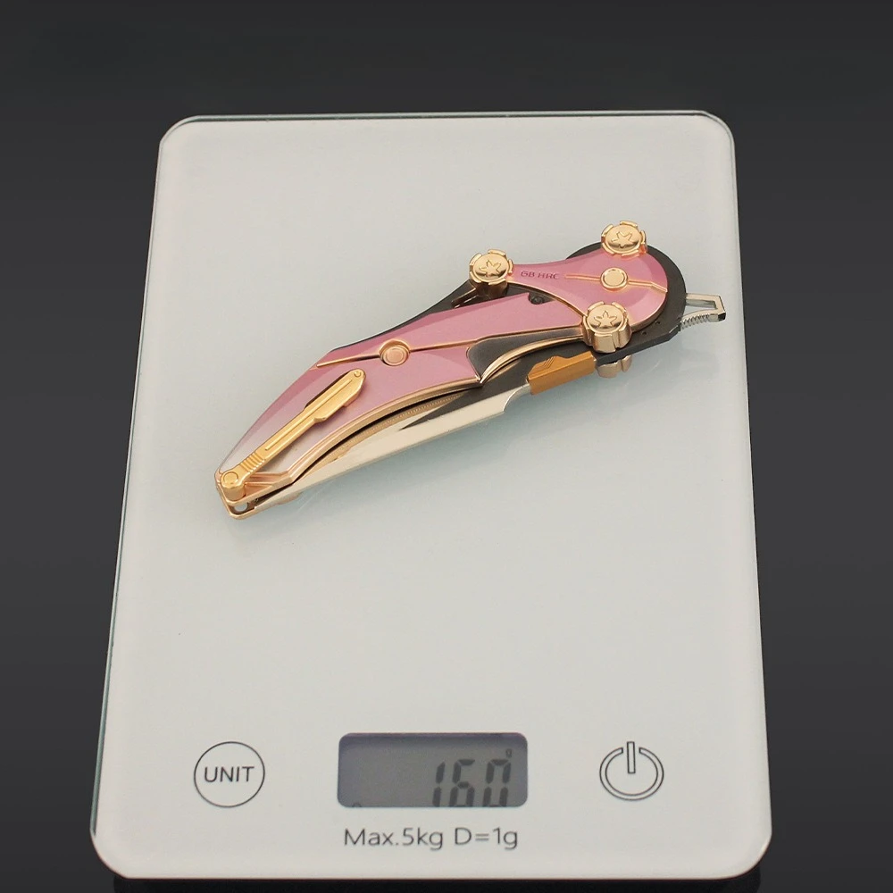 22CM8.66IN Periferiche di gioco Delta Force, stile pieghevole con coltello da misericordia, coltello da allenamento per le mazze, modello di arma in metallo, regali giocattolo con spada