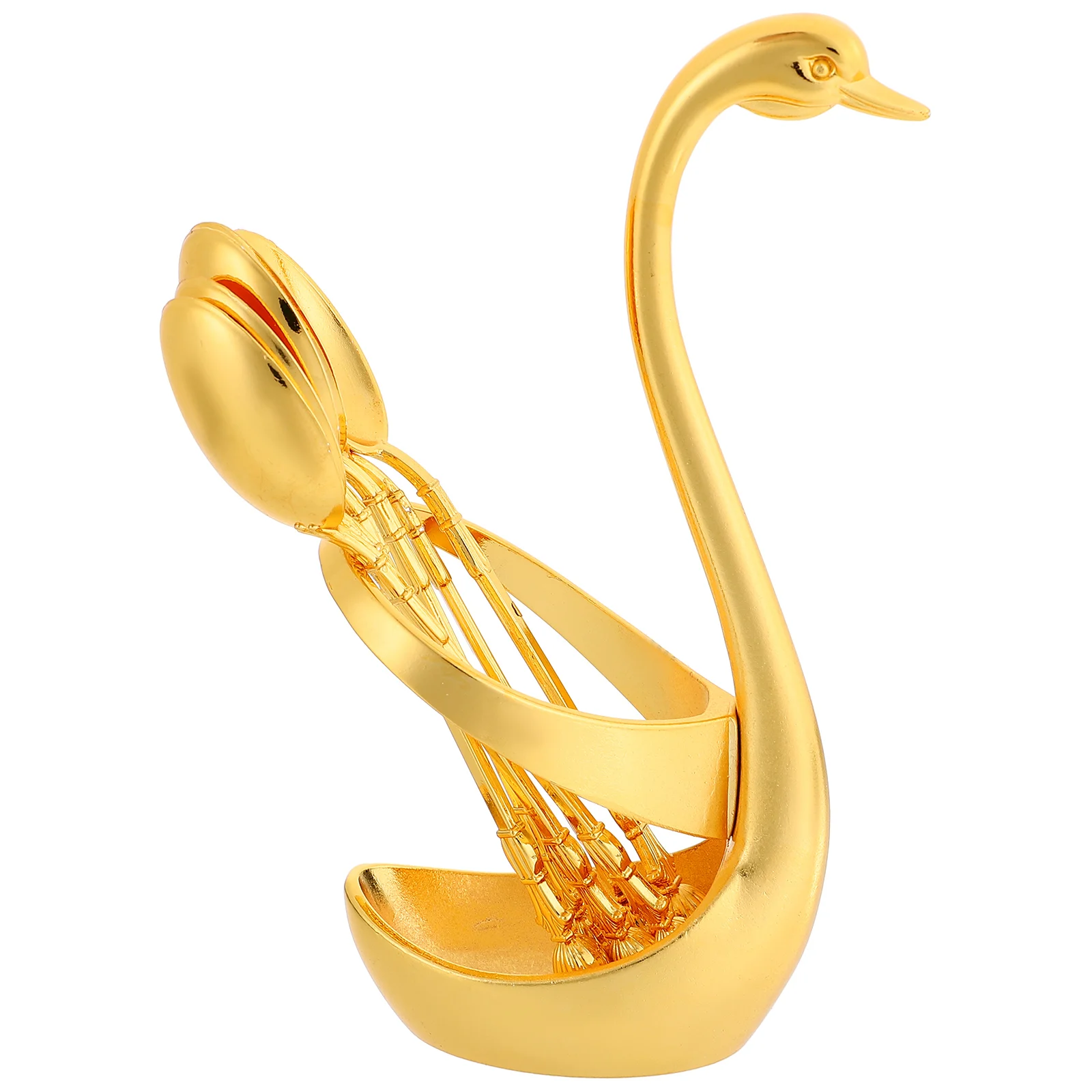 

1 set 1 Alloy Swan Spoon Set For Coffee Dessert Kitchen Utensils Storage Rack Anti-Rust Tableware Set Creative Flatware