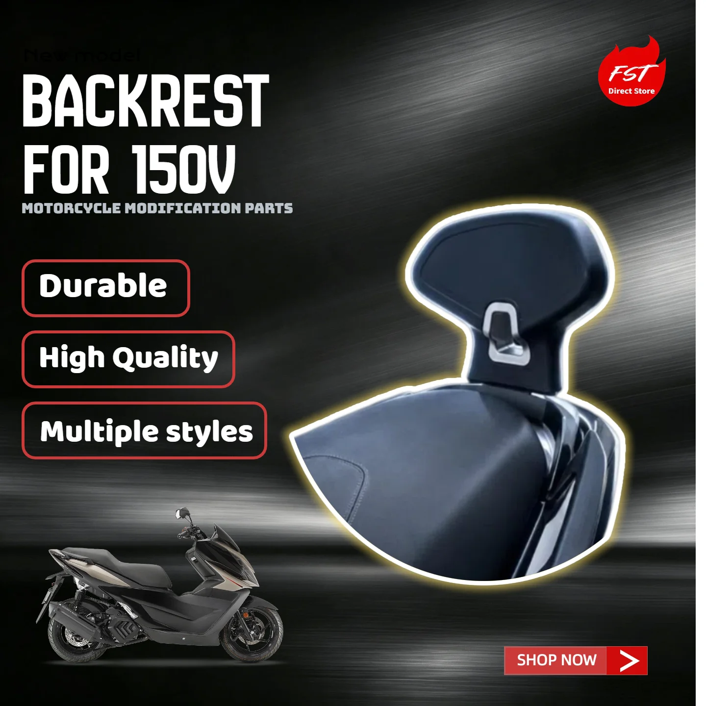 For 150V Dedicated Waist Support Backrest & Tail Bracket Mod Accessories