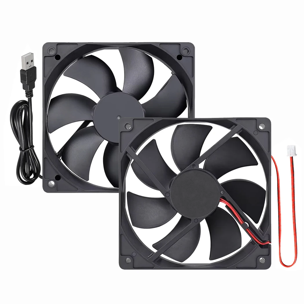 1/2PCS 120x120x25mm 120mm Case Exhaust Fan DC Brushless 5V 12V 24V 12cm Radiator 2Pin USB 12025 Cooler for Computer Case Cooling