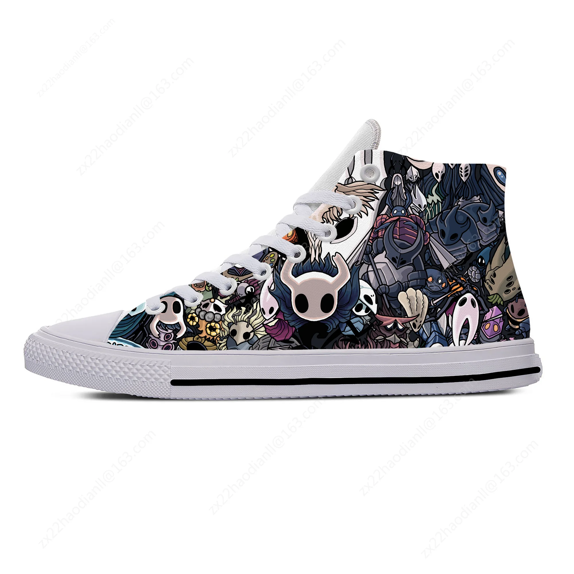 Anime Cartoon Game Ghost Hollow Knight Cool Funny Casual Cloth Shoes High Top Lightweight Breathable 3D Print Men Women Sneakers