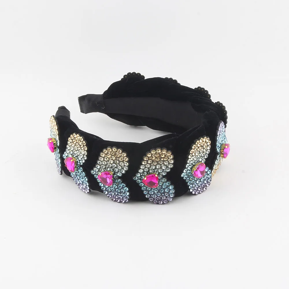 A Baroque Love Sponge Hair Accessories Europe And The United States New High Skull Full Of Rhinestone Headwear 299