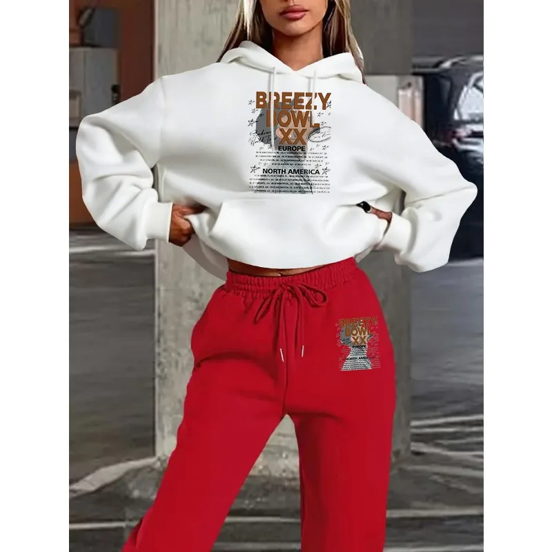 مجموعة هوديي رياضية مطبوعة ثلاثية الأبعاد للشتاء الساخن لعام 2025