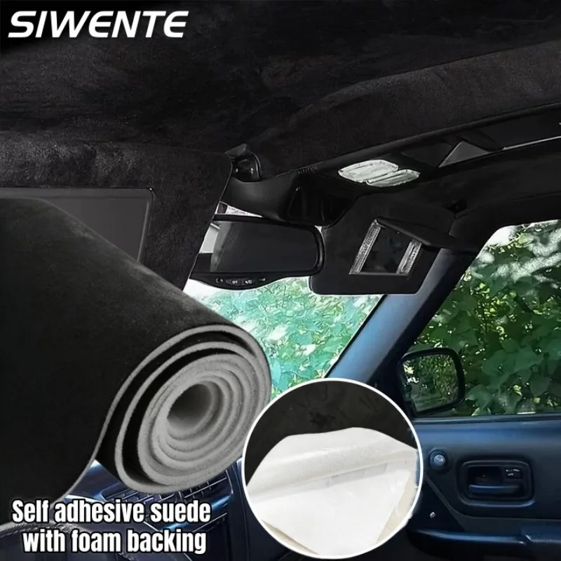 

Flexible Self Adhesive Suede Foam with Foam Backing Noise Reduction Suede Car Headliner Fabric for Sagging Ceiling Renovation
