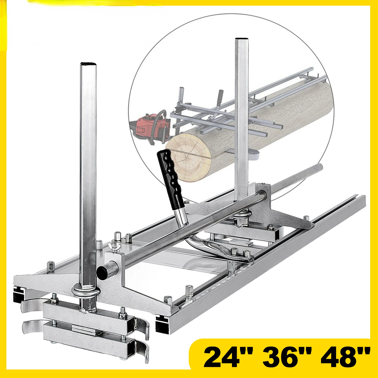 Chainsaw Mill Planking Milling 24 36 48 Inch Guide Bar Wood Lumber Cutting Portable Sawmill Aluminum Steel Chain Saw Mill