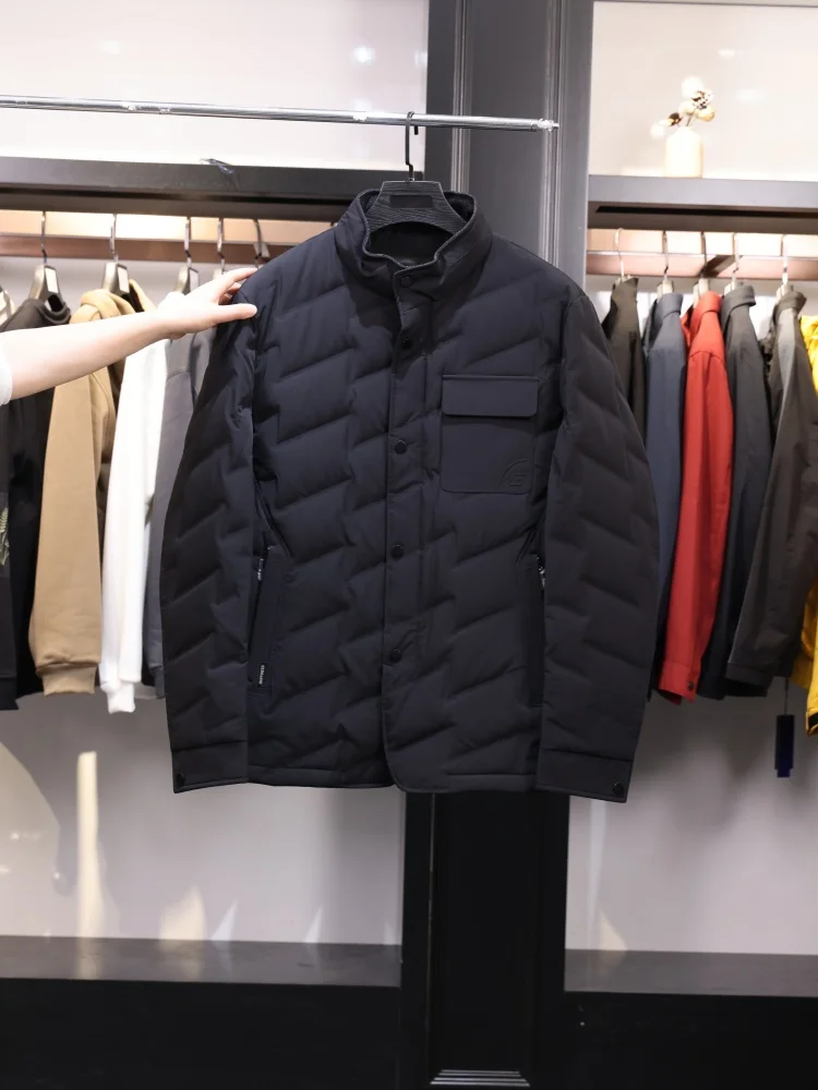 

Homesi Men's Faionable Comfortable Warmth-Preserving Windproof down Jaet Polyester Fiber Casual Sle Long Sve Regul...