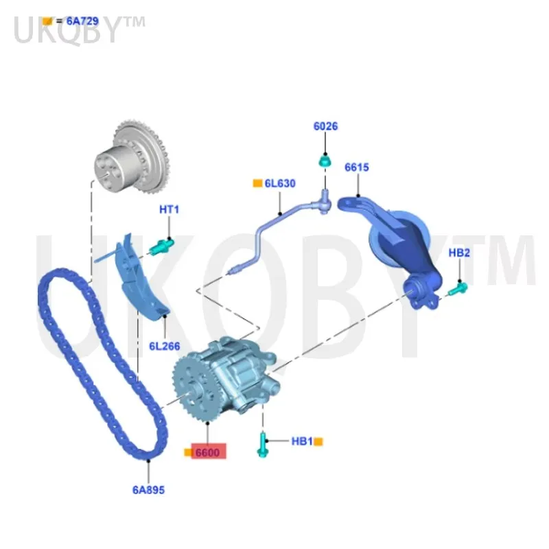تطبيق Qu an sh un Pa tr ol So ld ie r 2.2/TRANSIT 2.2/3.2 مجموعة مضخة الزيت BK2Q-6600-CA