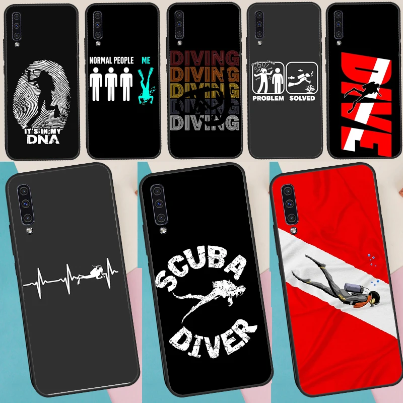 Scuba Diver Diving Case For Samsung Galaxy A34 A54 A14 A15 A35 A55 A16 A26 A36 A56 A52 A12 A32 A13 A33 A53 A17