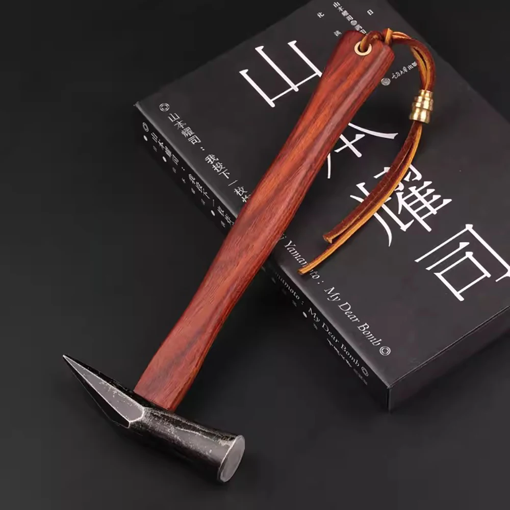 

Japanese-Style Hammer window Breaker Stone Washing HRC54 S55 High Carbon Steel Head With South American Bloodwood Handle