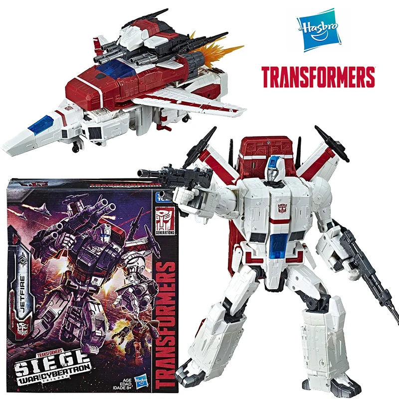 Hasbro Transformers Siege WFC-S28 Jetfire 30Cm Leader Class Anime Original Action Figure Model Toy Birthday Gift Collection