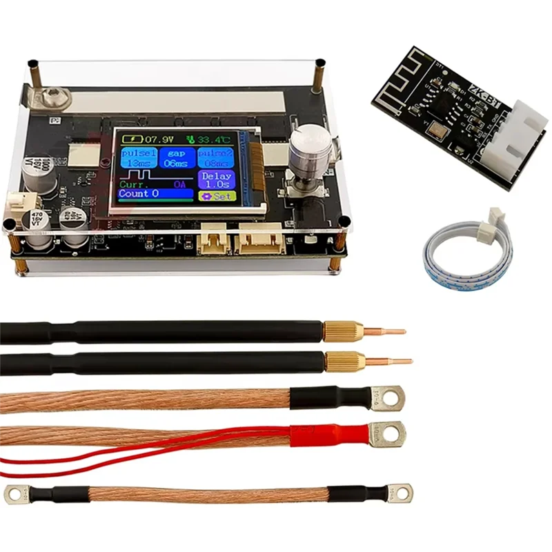 A04G-ZK-XW2 18650 Bateria Máquina de solda de ponto de pulso duplo DC 3.6-15V 3000A Folha de níquel Ponto de cobre Bluetooth APP controlada