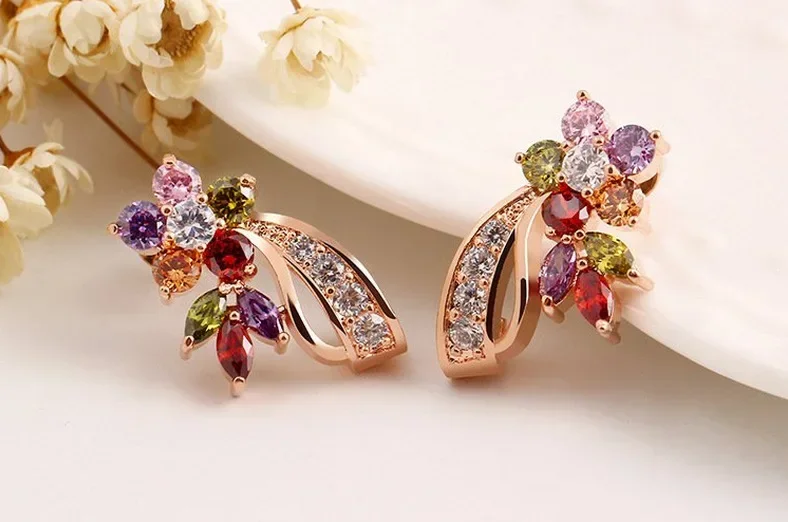 Trendy Fashion Jewelry original crystals from Austrian Fit Mona Lisa European female zircon earrings new Fashion jewelry