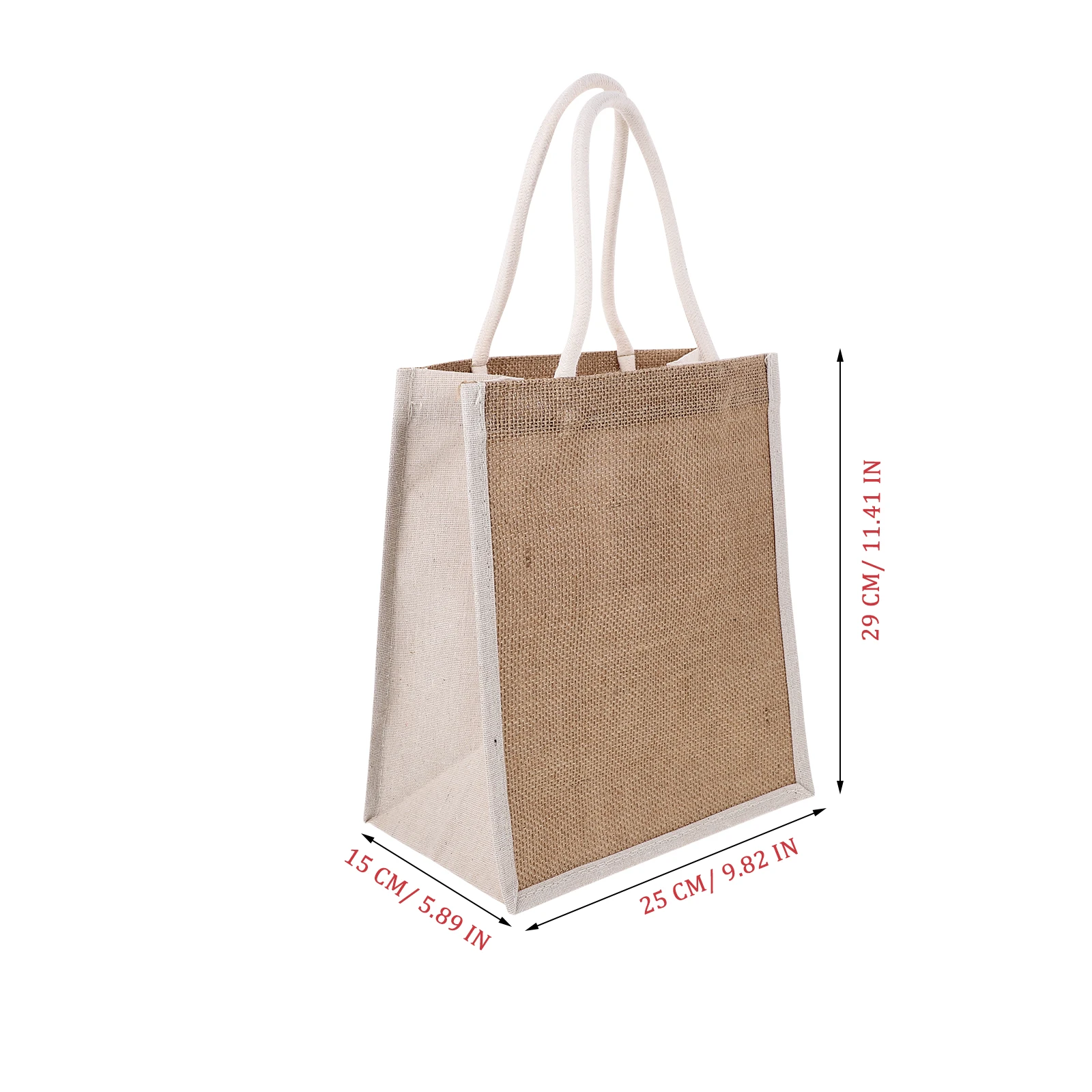 

2Pcs Strong Loadbearing Burlap Tote Bags Handheld Design Gift Tote for Moms Teachers Friends Staff Burlap Beach Bag