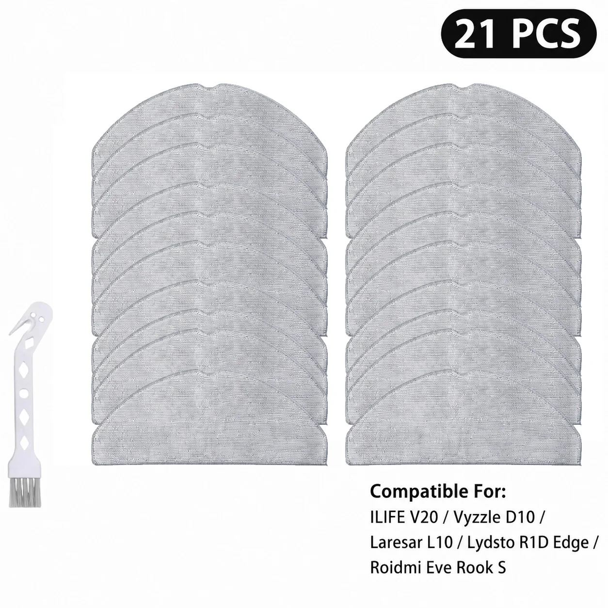 Accessoires voor (ILIFE V20 / Vyzzle D10 / Laresar L10 / Lydsto R1D Edge / Roidmi Eve Rook S) stofzuigeronderdelen: hoofdborstel en zijborstel