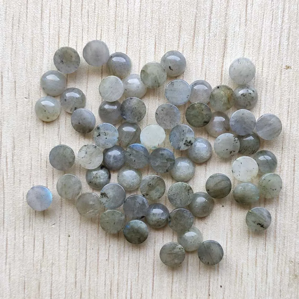 Fashion high quality natural labradorite stone round cab cabochon beads for jewelry Accessories making 8mm wholesale 50pcs/lot