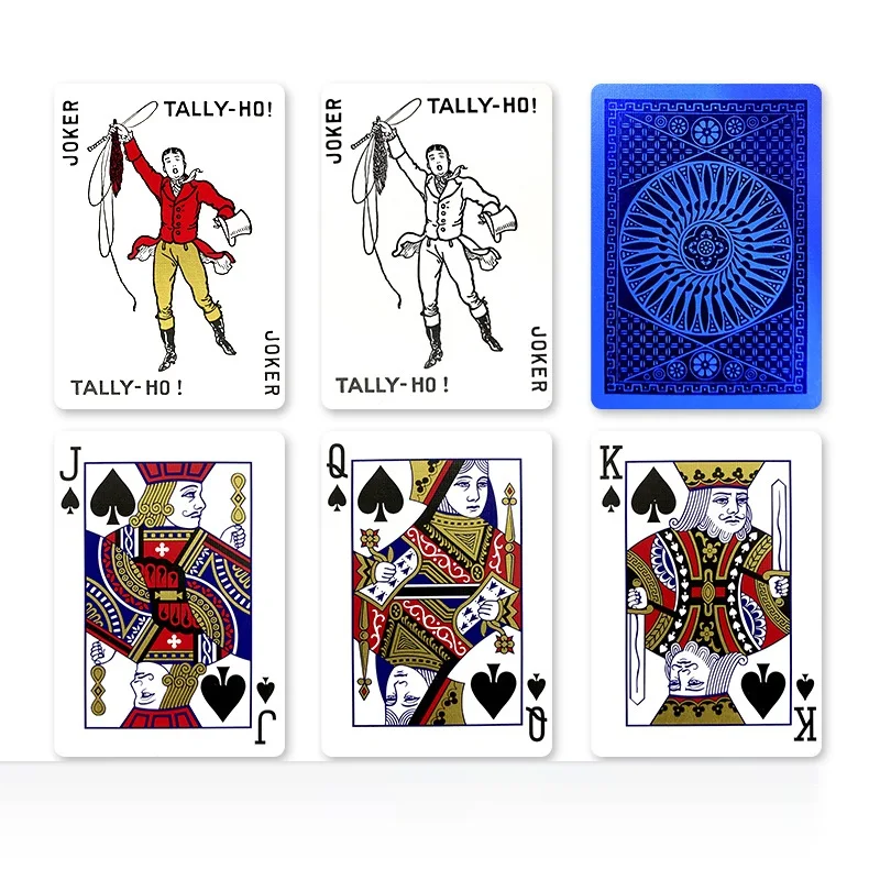 Tally-Ho Metalluxe-cartas de juego USPCC, juegos de cartas de baraja azul/roja, trucos de magia, accesorios para mago