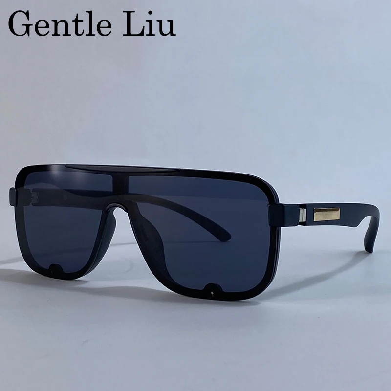 الاستقطاب الكلاسيكية مربع النظارات الشمسية الرجال إطار كبير 2025 العلامة التجارية الفاخرة فاسق درع حملق نظارات شمسية للذكور UV400 نظارات ظلال #6