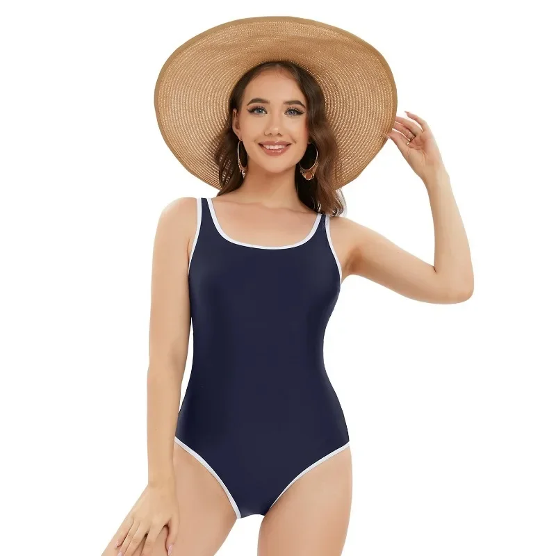 Women Summer Vingtage Swimsuits U Backless One-Piece Suits New Tankini Fashion Bathing Suits Swimwear Classic Swim Body Suits