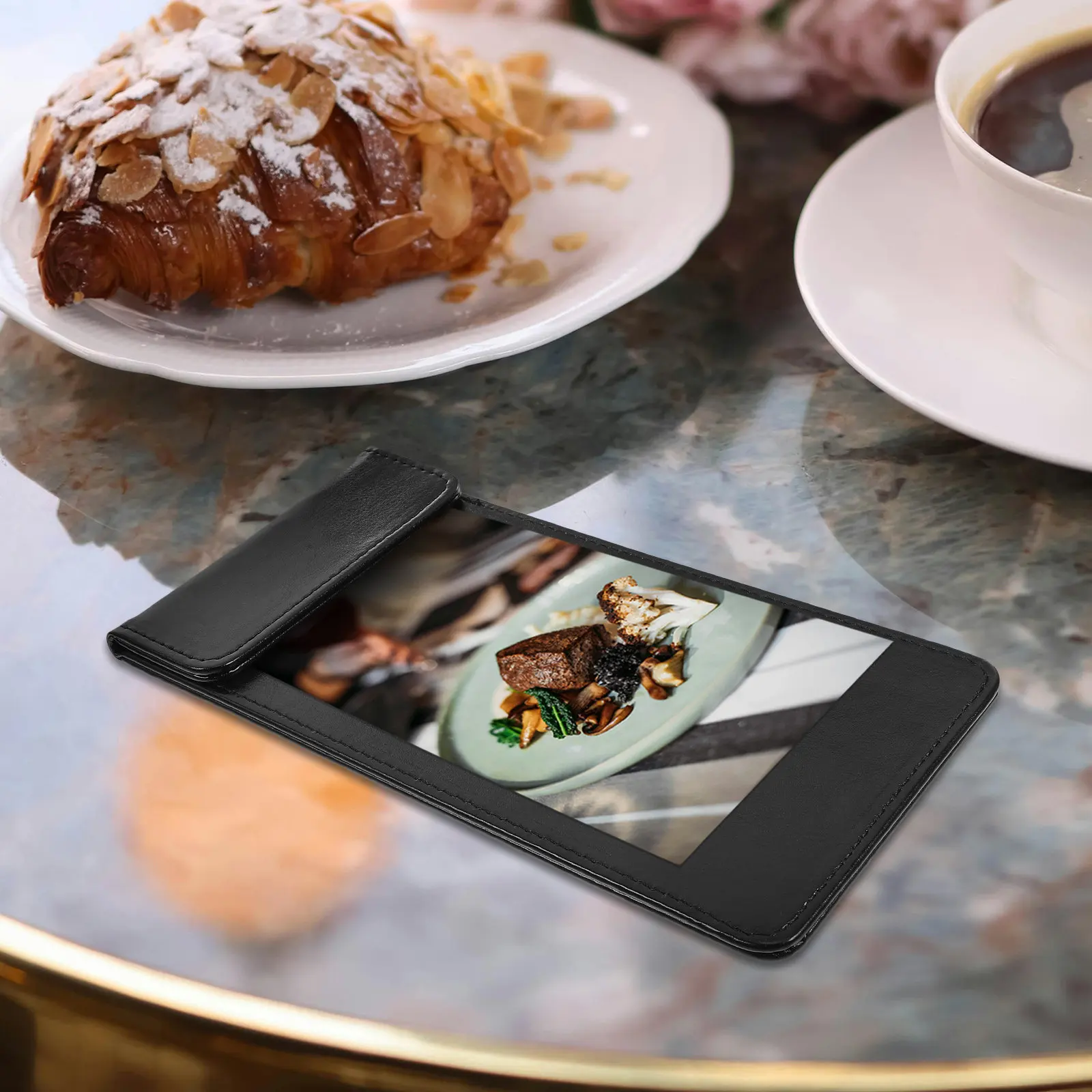 

Restaurant Menu Clipboard Magnetic Clip Holder Artificial Check Pads Boards For Cafes Bars Office Classroom