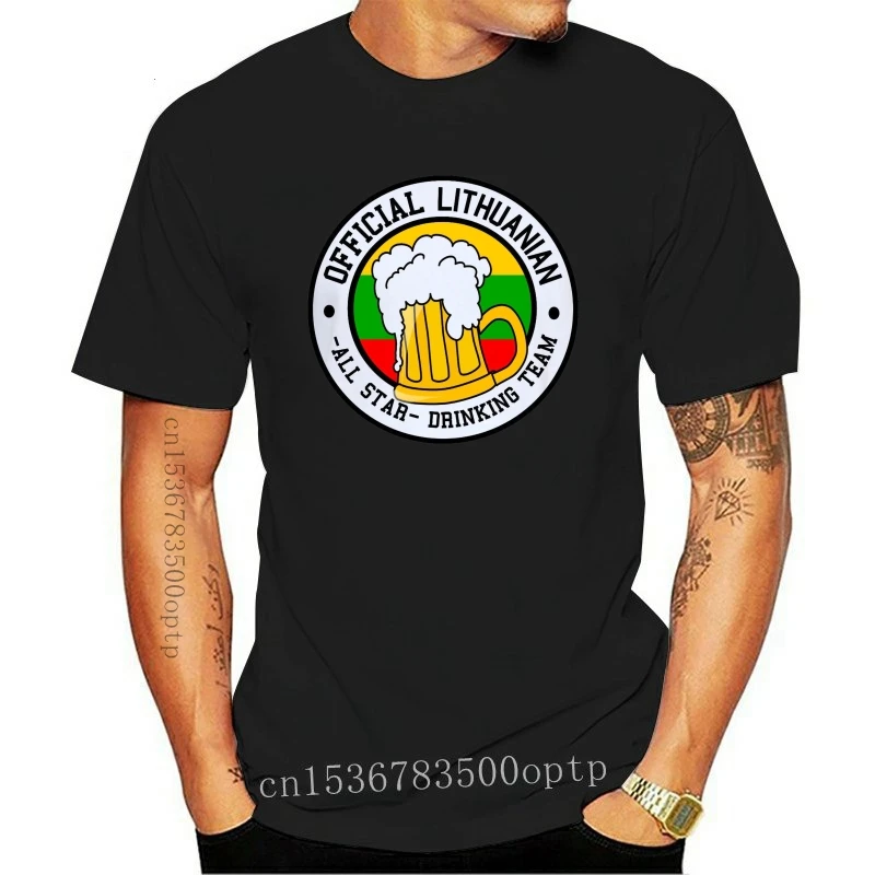 New MENS FUNNY COOL NOVELTY LITHUANIAN BEER TEAM LITHUANIA FLAG JOKE T-SHIRTS GIFTS T Shirt Men Tees Brand Clothing Funny