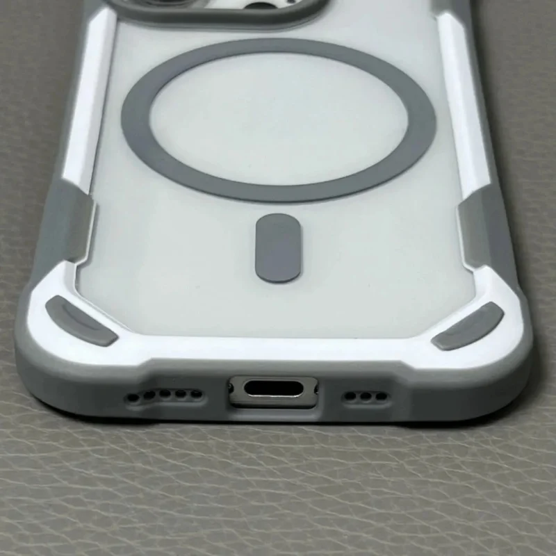 Hit Color Bumper Shockproof Magnetic Phone Case for iPhone 16 17pro max 15 14 Pro 13 11 12 Wireless Charging Hard Acrylic Cover