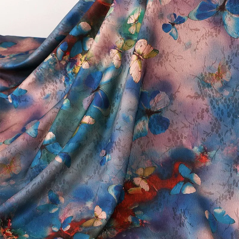 Xiangyunsha's heavyweight mountain plum blossom jacquard fabric Hanfu cheongsam and ancient-style