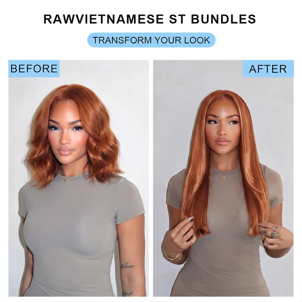 2 3 4 Pcs 30# Auburn Brown Bone Straight Bundles 100% Human Hair Vietnamese 26 28 Inch Real Remy Weave Silky Raw Hair Colored Unprocessed Double Weft Thick Full Ends Premium Human Hair Bundles Extensions view 6