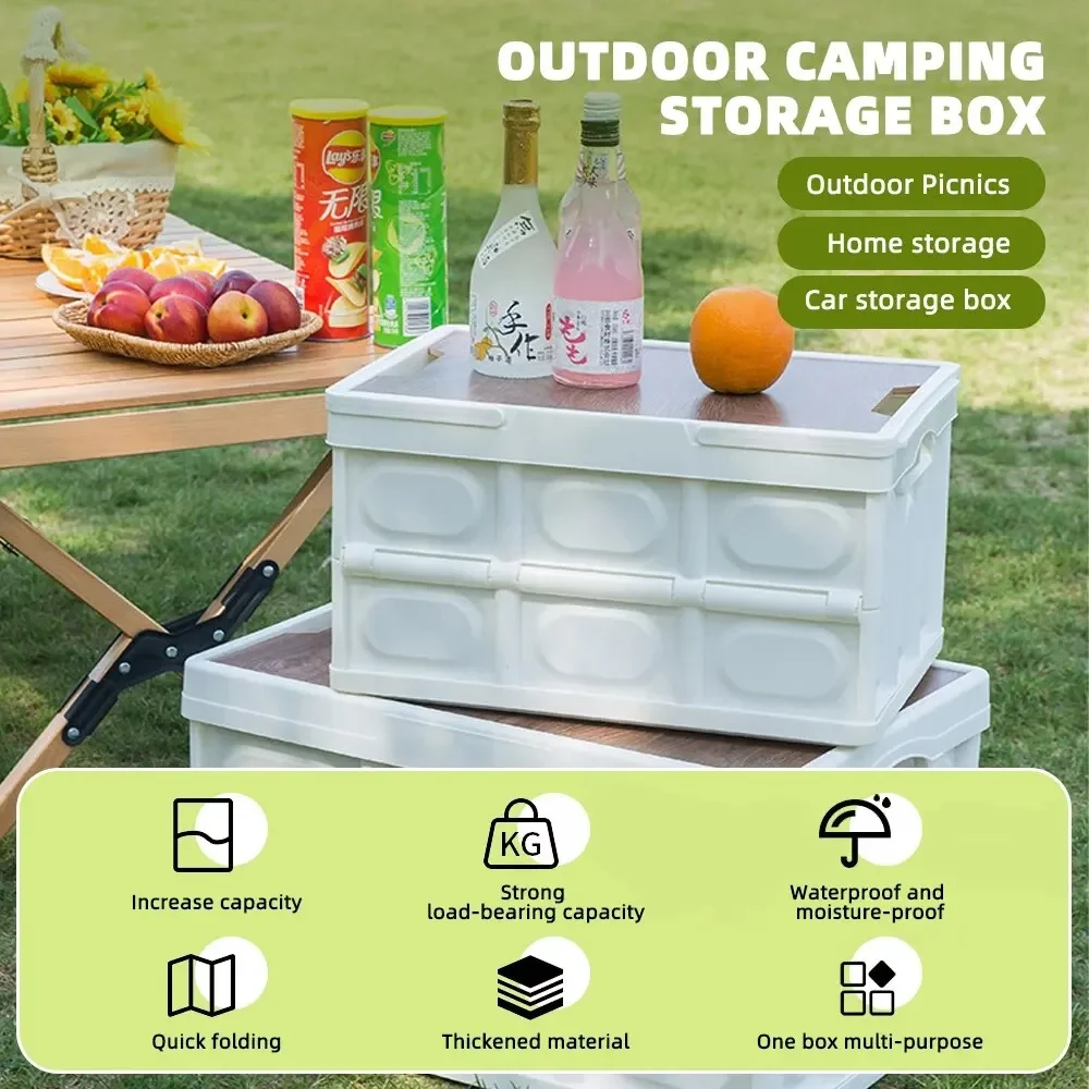 Outdoor Camping Picnic Folding Storage Box, Multi-Function Home Car Trunk, Organizador conveniente