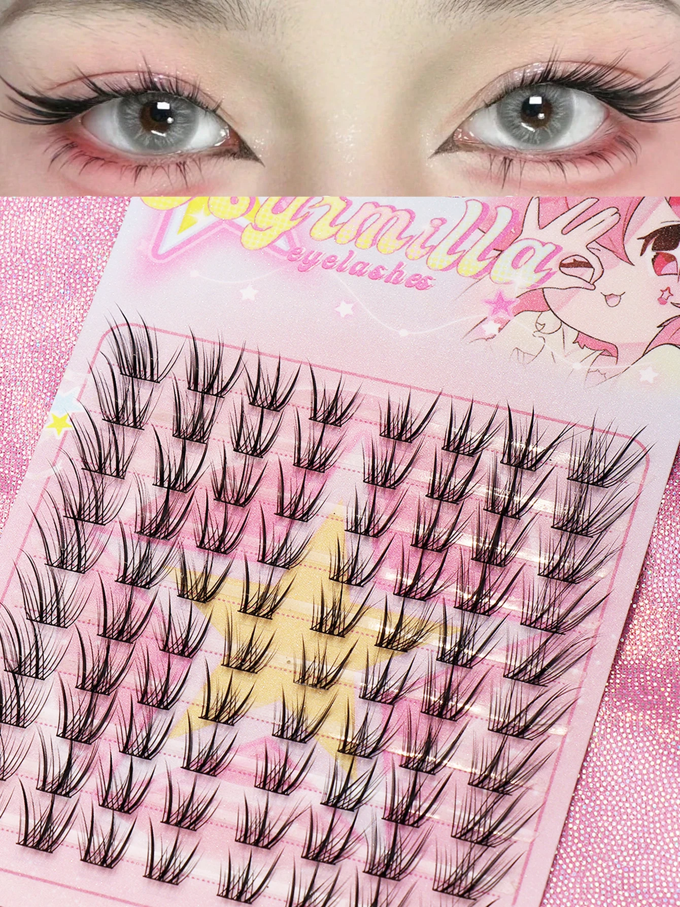 80 رموش صناعية ممتدة بشكل طبيعي، حفلة، سفر، عمل يومي، اجتماعات، أدوات تجميل، سعة كبيرة، رموش قابلة للاختيار