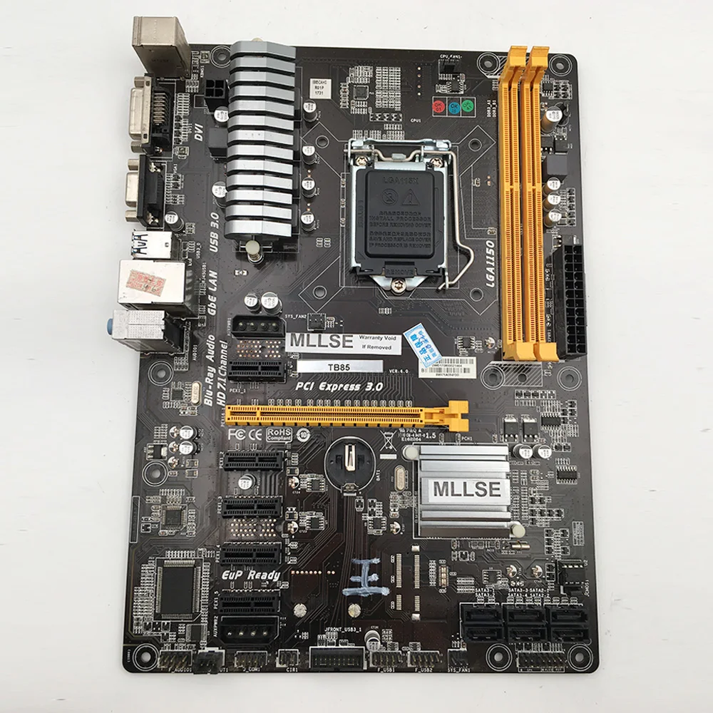 For Biostar TB85 Professional Desktop Motherboard 6GPU 6PCI-E B85 LGA 1150 DDR3 16GB SATA3 USB2.0 USB3.0