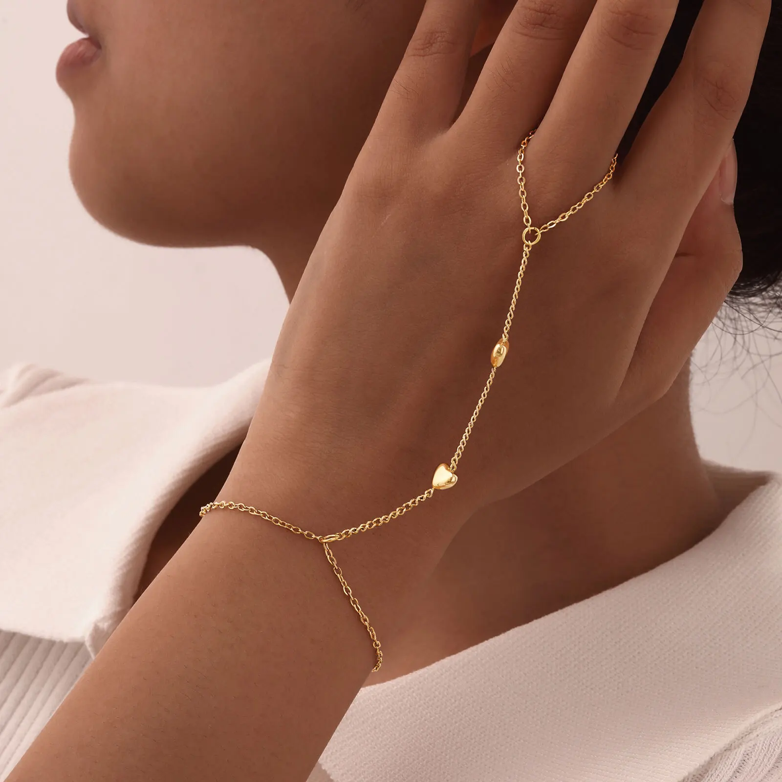 3mm Büroklammer Ketten armband für Frauen, Edelstahl glied wasserdicht ohne Anlaufen