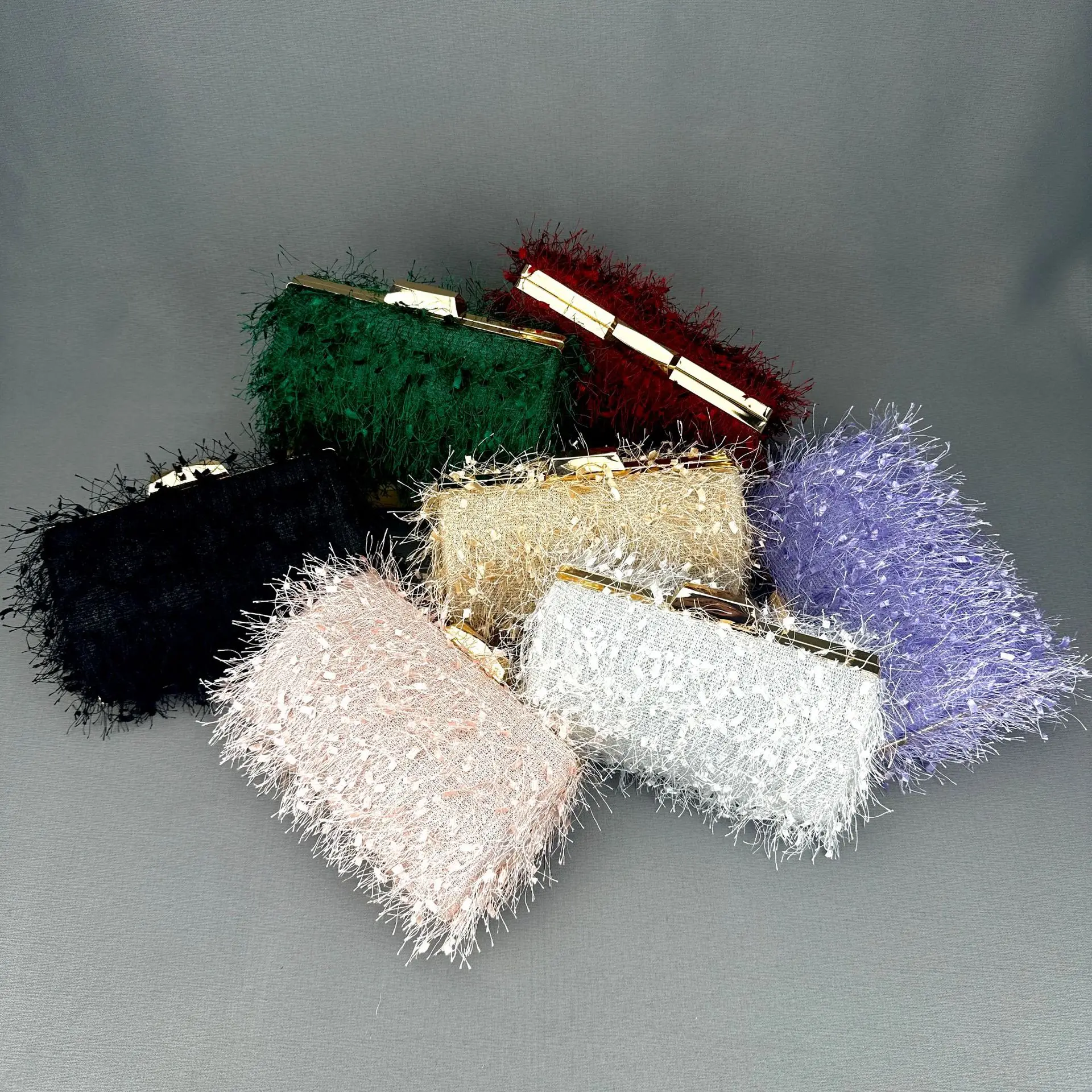 

Fashion Tassel Clutch Bag purse luxury for women Crossbody Bag Trend Personality Shoulder Bag Evening Wedding BagKorean