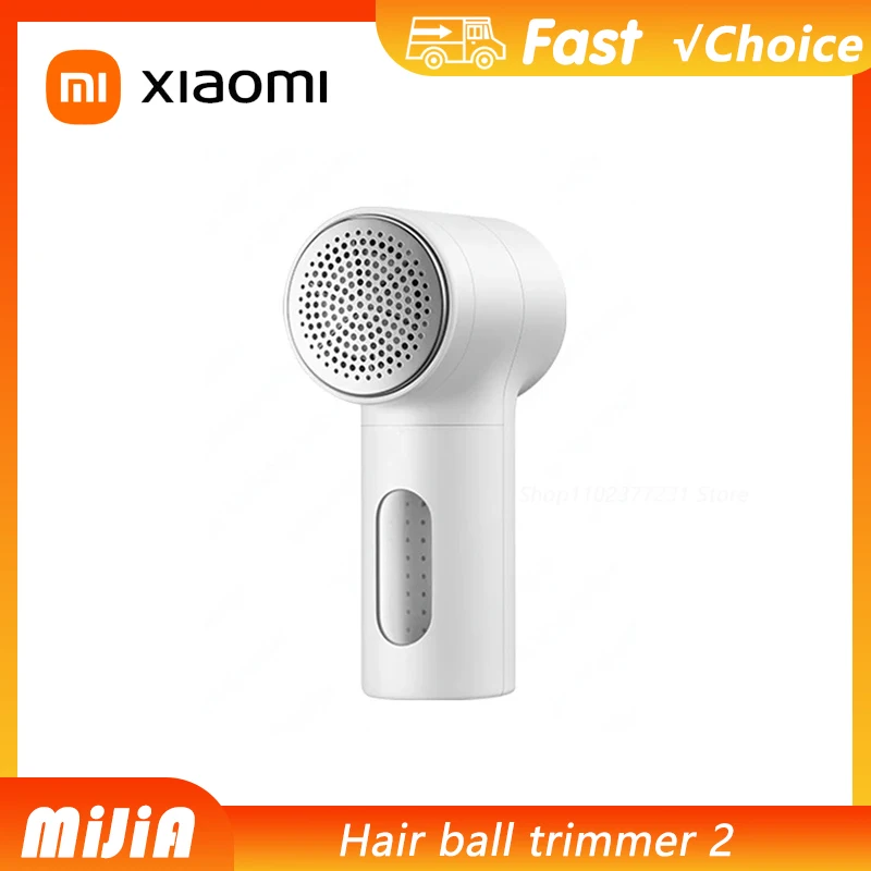 XIAOMI MIJIA Fusselentferner 2, wiederaufladbar über USB, Flauschpelletentferner, Stoffrasiererkleidung, 180-min-Akku, starke Saugwirkung mit 6 Klingen
