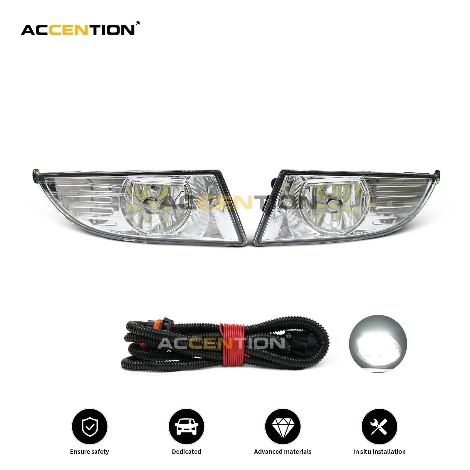 Car Fog Light For Skoda Fabia MK2 5J 2011 2012 2013 2014 2015 Front Fog Lamp Fog Light Bulbs Wire