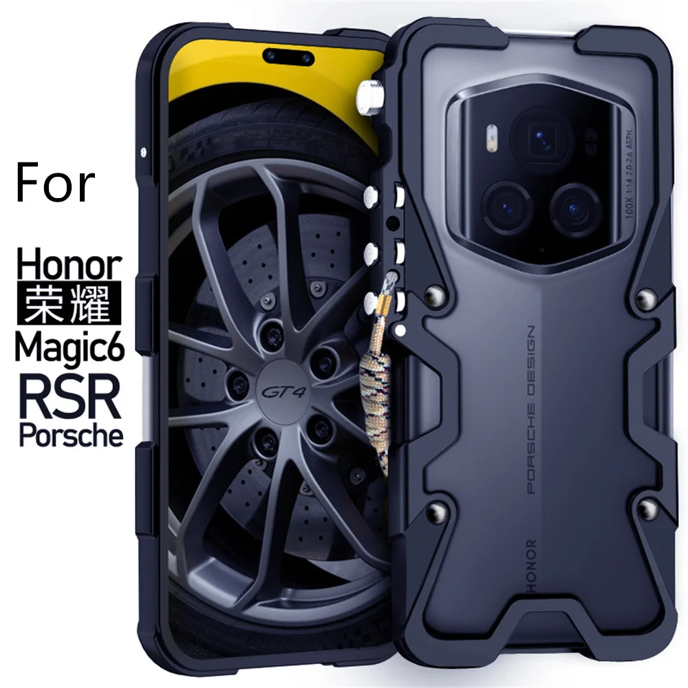 Shockproof Metal Bumper Case For Honor Magic 6 5 4 3 Pro 5 6 Lite 3 4 5 Ultimate 6 RSR Porsche Design Case Aluminum Cover Funda