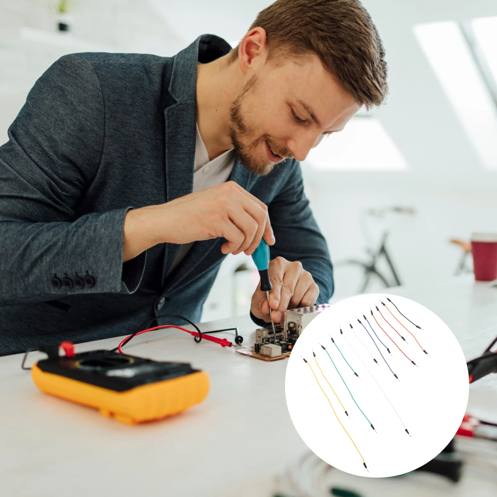 

120Pcs Breadboard Jumper Wire Male to Male Flexible Cable for Circuit Prototyping Breadboard Wiring Solderless Kit