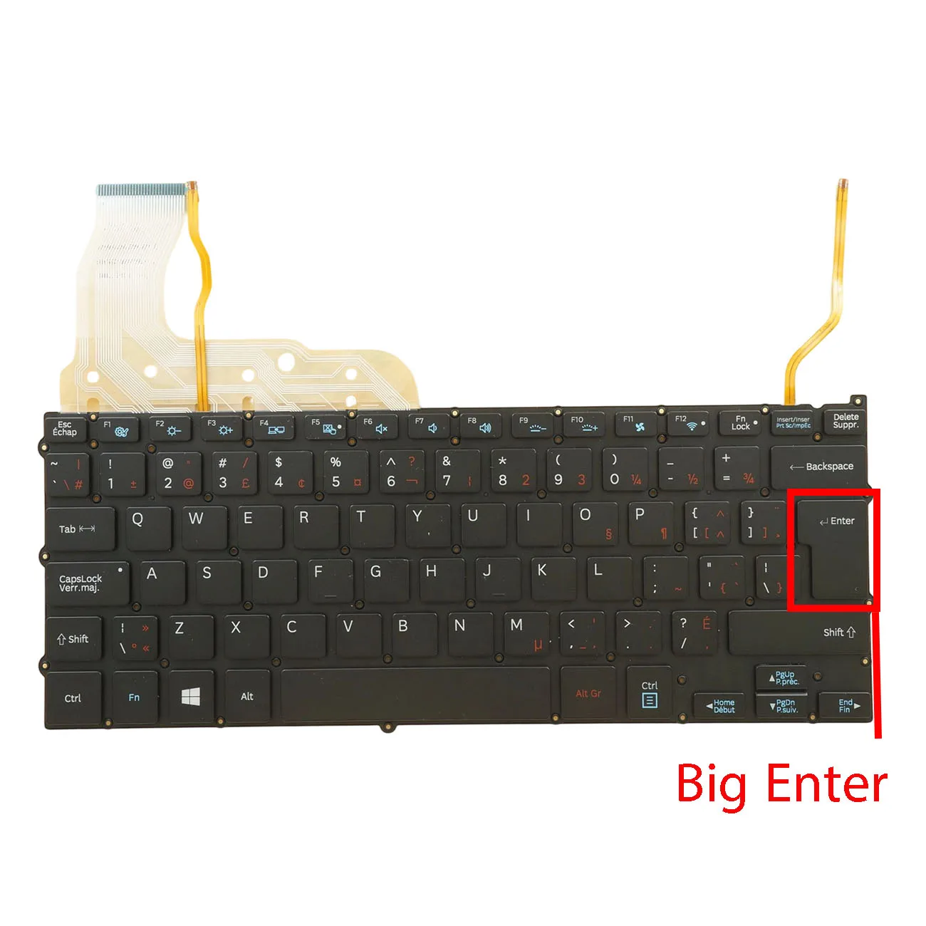 Canadian Keyboard For Samsung NP940X3G NP940X3F NP940X3K 940X3G 940X3F 940X3K, Backlit