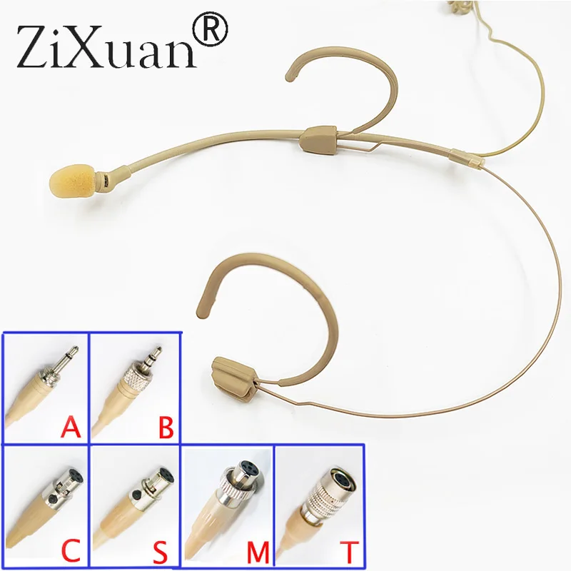 Upgrade Version Electret Condenser Headworn Headset Microphone Ear Hanging 3 Pin XLR TA3F For AKG Samson Body Pack