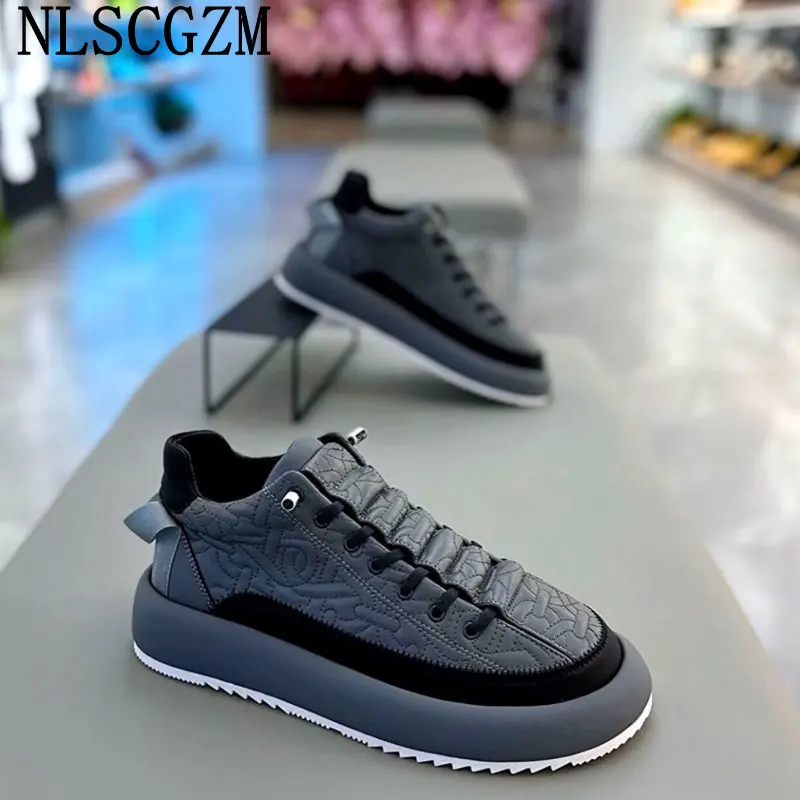 Leather Shoes for Men Luxury Sneakers Casual Shoes for Men Fashion Shoes Men Italiano Casuales Office 2024 Zapatillas De Hombre