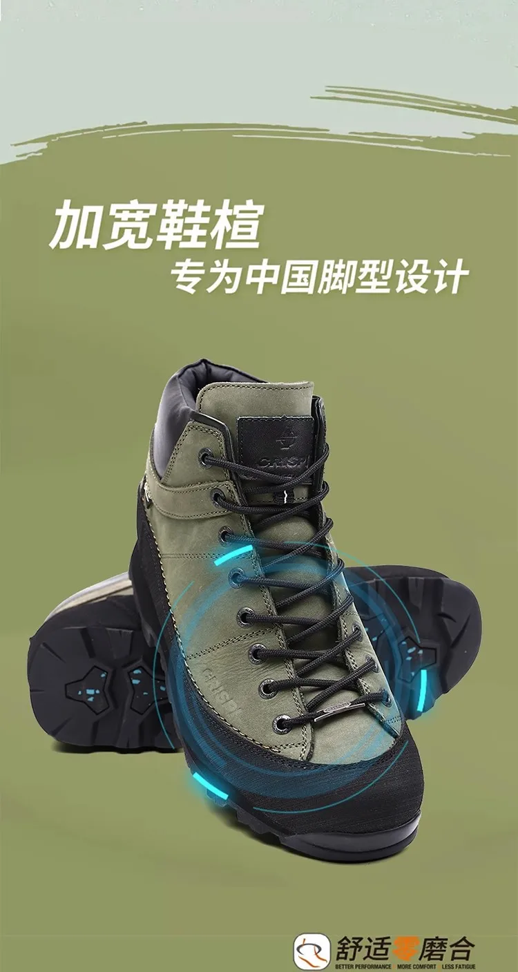 

Popular 2025 Mens Hiking Shoes Mens Slip Outdoor Sports Boots Black Slip Men's Sneakers Leather Work Boots